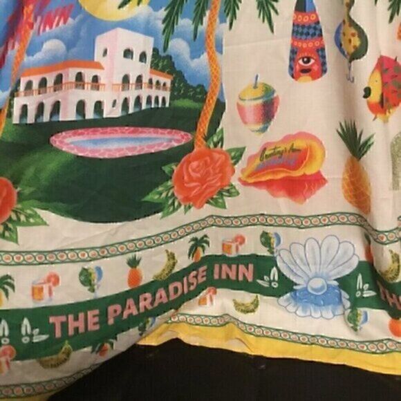 Tropical Summer Paradiso Midi Maxi Strapless Dress XL - Picture 12 of 16